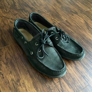 Black Sperry Topsider Boat Shoes